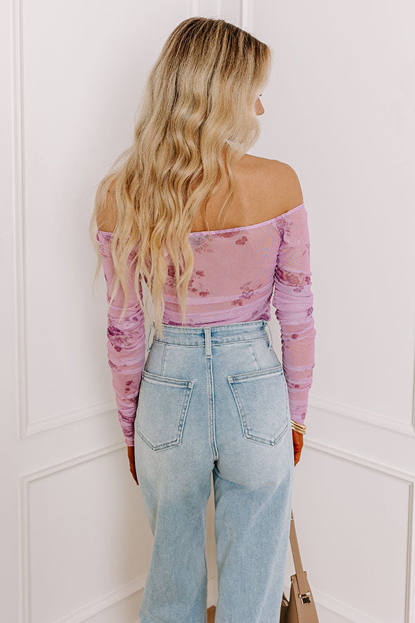Flirty Feels Floral Mesh Top Image - 4