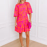 Cityscape Chic Floral Mini Dress Image - 1