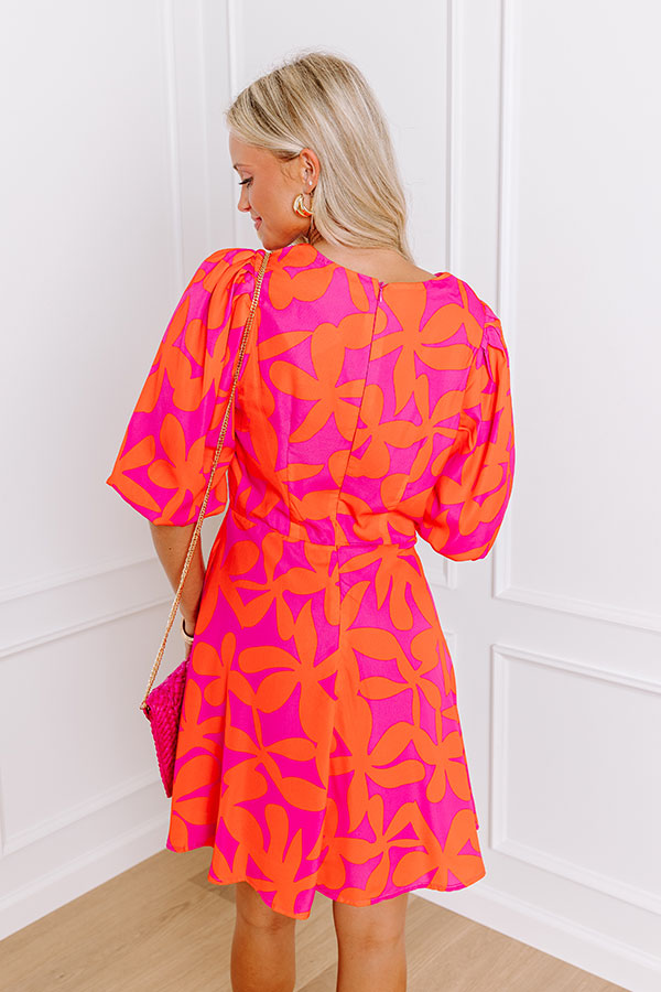 Cityscape Chic Floral Mini Dress Image - 4