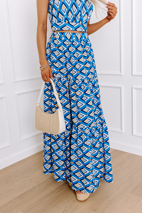 Oceanside Brunch High Waist Maxi Skirt Image - 4