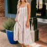 Driving To The Coast Stripe Midi in Oatmeal Image - 1
