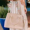 Uptown Cafe Faux Leather Tote in Iced Latte Image - 1