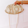 Golden Moment Metallic Clutch Image - 1