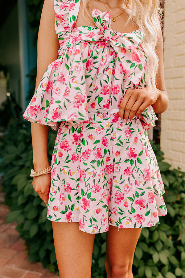 Rosewood Romance High Waist Floral Shorts Image - 4