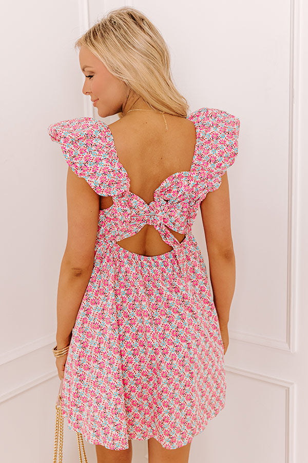 Date Night Ready Floral Mini Dress in Pink Image - 2