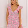 Date Night Ready Floral Mini Dress in Pink Image - 1