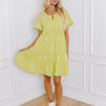 French Farmhouse Embroidered Mini Dress in Lime Punch Image - 1