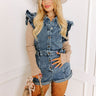 Downtown Daze Denim Romper Curves Image - 1