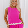 Urban Chic Scalloped Top in Fuchsia Image - 1