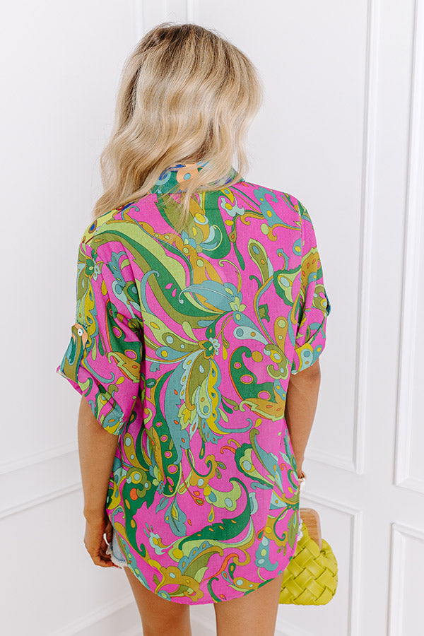 Paradise Found Button Up Image - 2