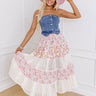 Floral Fields High Waist Midi Skirt Image - 1