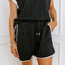 Road Trip Ready High Waist Shorts in Black Image - 1