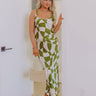 Versailles Vogue High Waist Satin Midi Skirt in Olive Image - 1