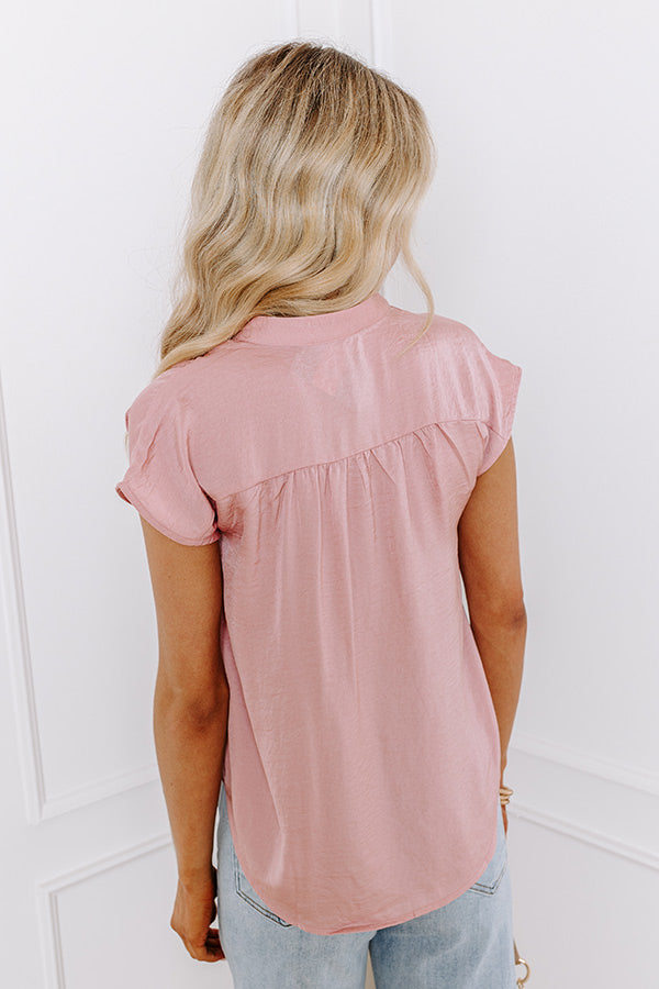 Social Moment Shift Top in Blush Image - 5