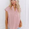 Social Moment Shift Top in Blush Image - 1