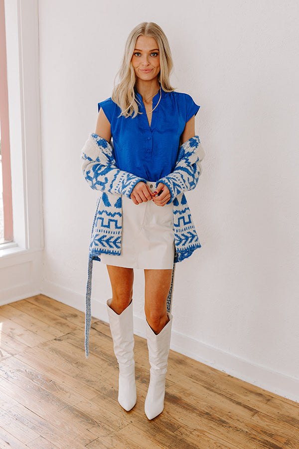 Social Moment Shift Top in Royal Blue