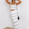 Barbados Bound Knit Crop Top in White Image - 1