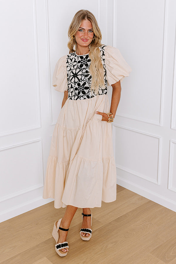 Southern Smiles Crochet Midi in French Vanilla Image - 3
