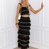 Barbados Bound High Waist Knit Midi Skirt in Black Image - 1