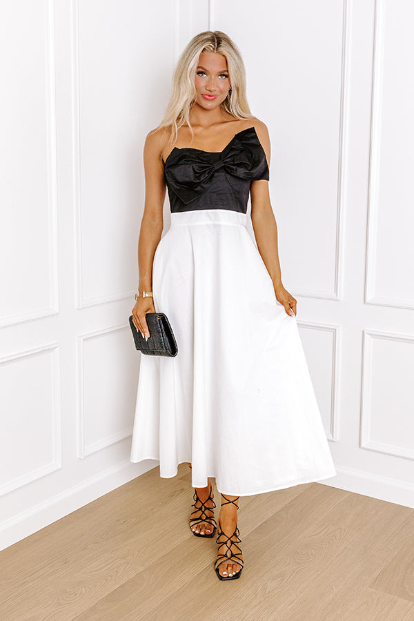 Prosecco Perfection Strapless Midi Dress Image - 3