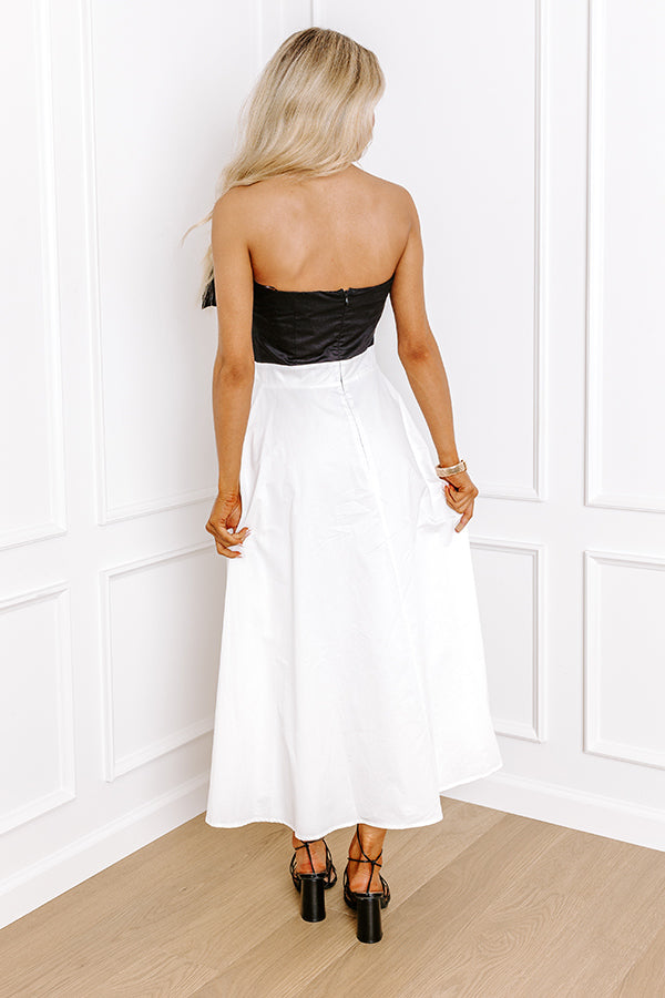 Prosecco Perfection Strapless Midi Dress Image - 5