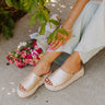 The Helen Platform Sandal in Gold Image - 1