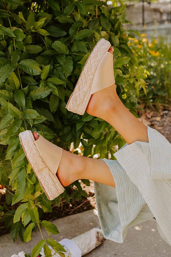 The Helen Platform Sandal in Gold Image - 2