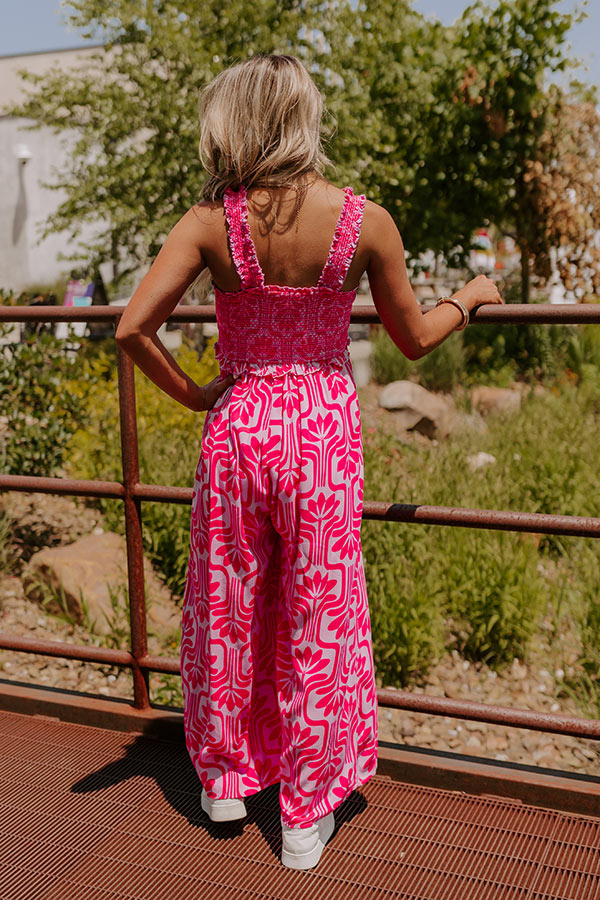Trip Of A Lifetime Smocked Jumpsuit Image - 5