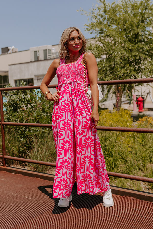 Trip Of A Lifetime Smocked Jumpsuit Image - 4
