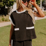 Modern Metropolis Shift Top in Black Image - 1