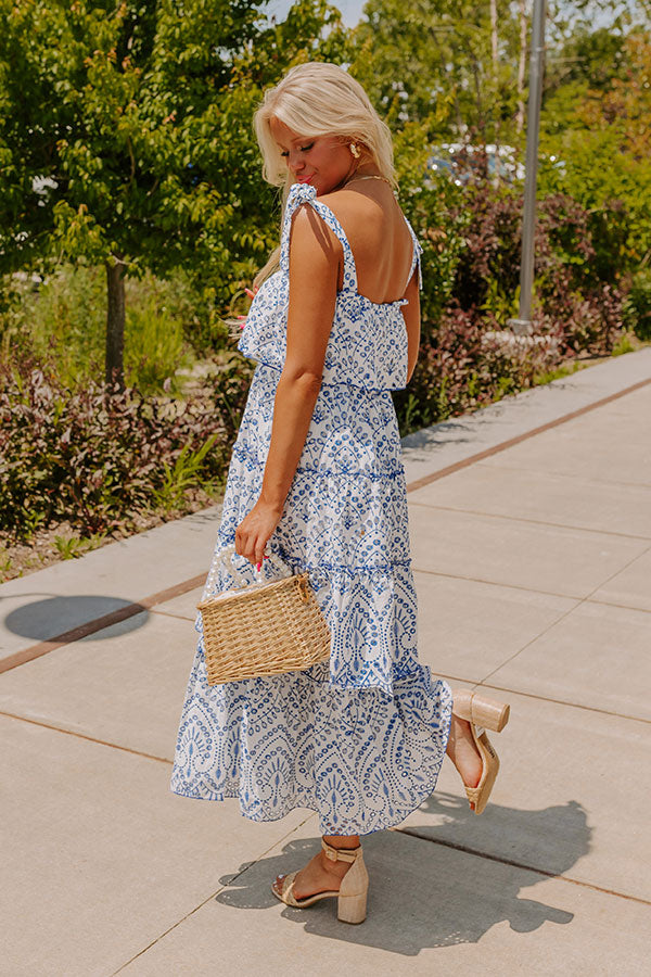 Brilliant Bliss Tiered Eyelet Midi Image - 4