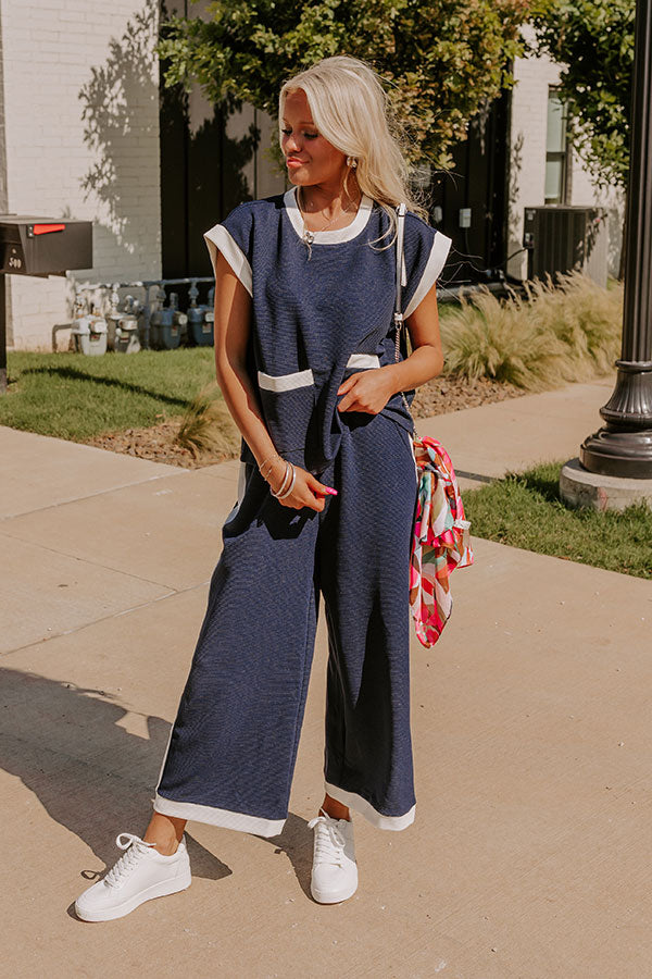 Modern Metropolis Shift Top in Navy Image - 2