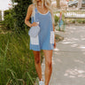 Paradise Getaway Romper Dress in Blue Image - 1