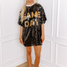 Gameday Sequin Tunic in Black Image - 1