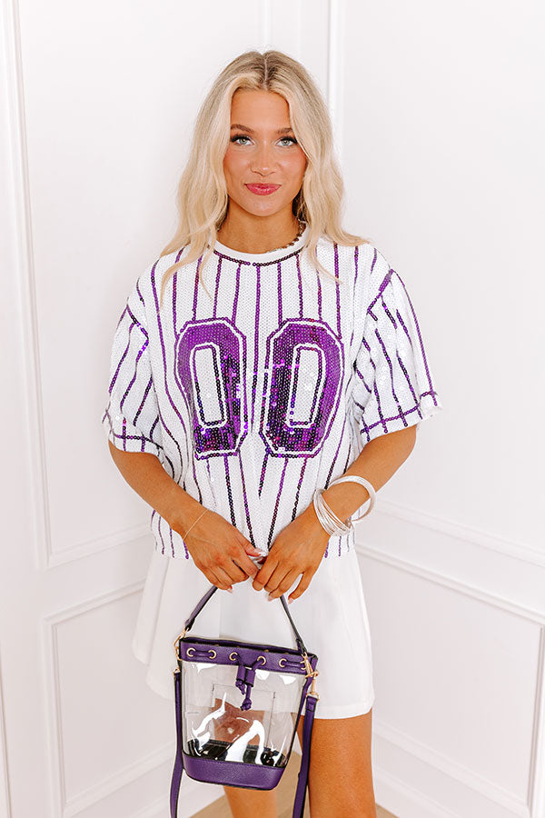 Spirit Squad Sequin Top in Purple Image - 2
