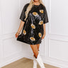 Football Season Sequin Mini Dress in Black Image - 1