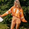 Game Day Crop Sweatshirt in Orange Image - 1