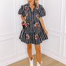 Kickoff Cutie Sequin Embroidered Mini Dress in Black Image - 1