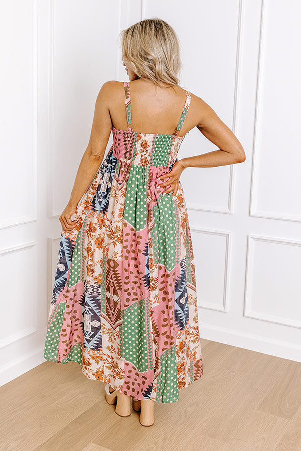 Cute As Can Be Color Block Maxi Dress Image - 2