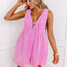Bae Watch Denim Romper in Pink Image - 1