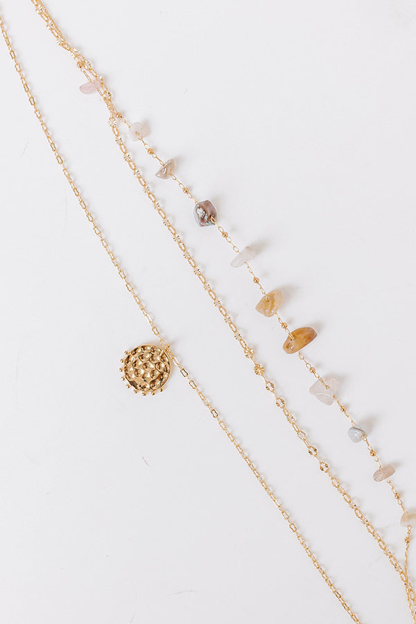 Boho Brunch Layered Necklace in Natural Image - 2