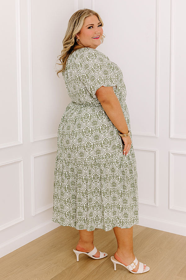 Countryside Dream Linen-Blend Midi Curves Image - 2