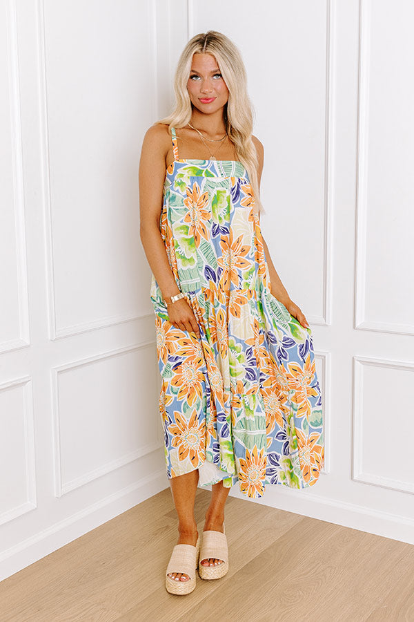 Talk Of The Tropics Midi in Airy Blue Image - 1