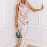 Santorini Sunsets Satin Midi Image - 1