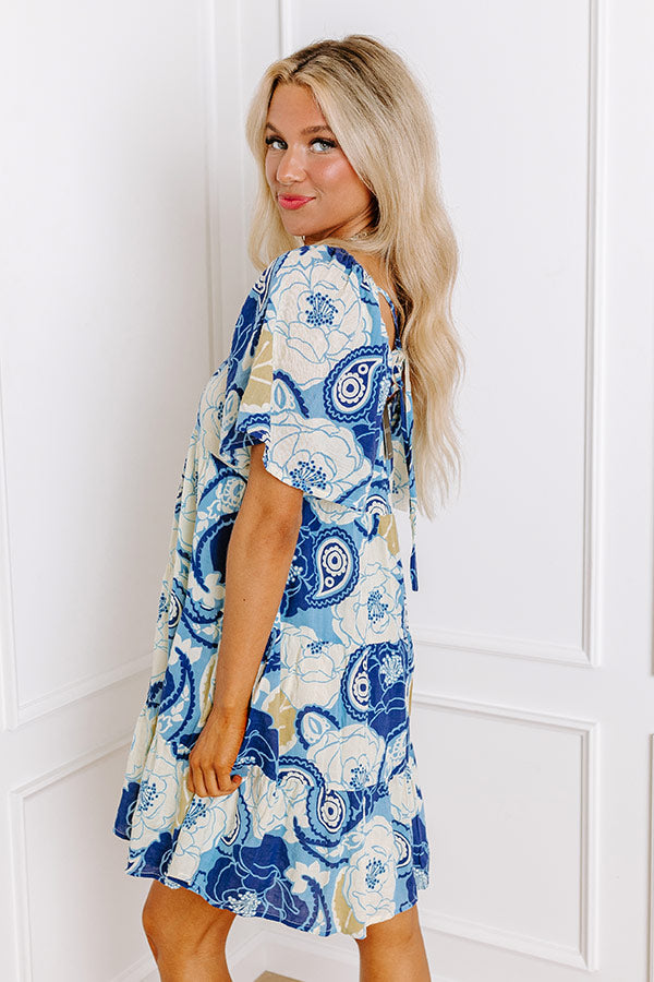 Sedona Serenity Babydoll Mini Dress in Navy Image - 3