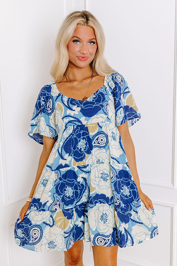 Sedona Serenity Babydoll Mini Dress in Navy Image - 4