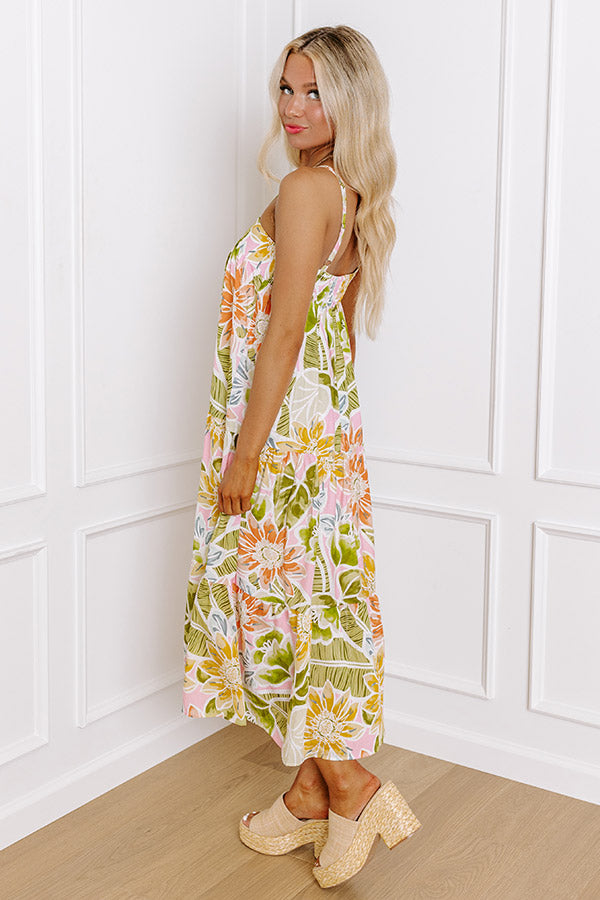 Talk Of The Tropics Midi in Pink Image - 5