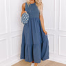 Oceanside Brunch Smocked Midi Image - 1