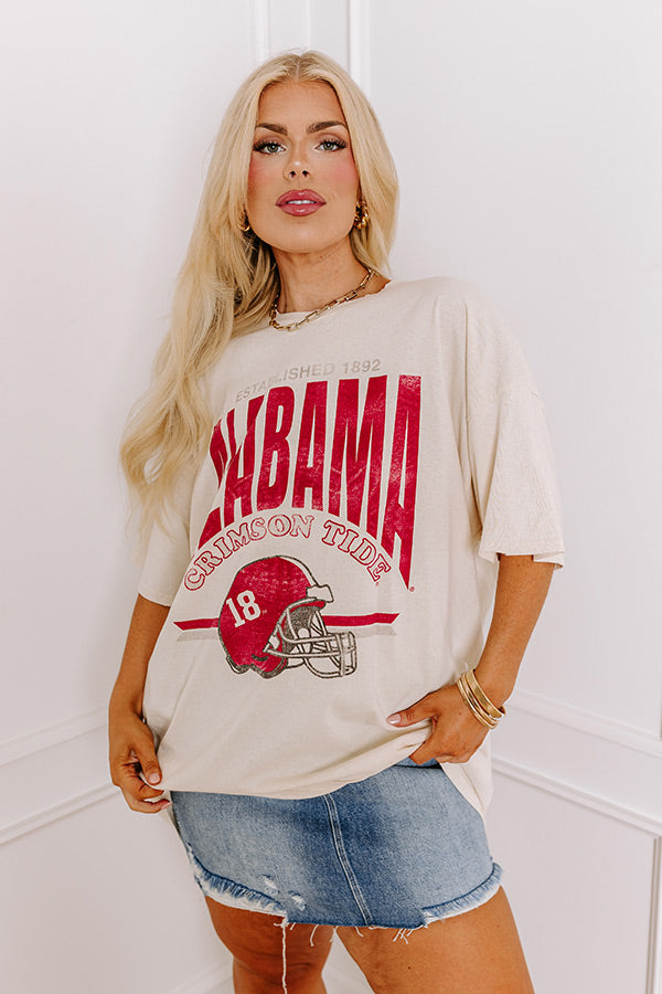 Alabama Crimson Tide Graphic Vintage Tee Curves Image - 2