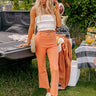 The Quinn High Waist Ankle Flare in Orange Image - 1